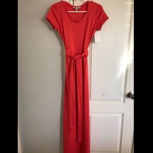 Coral Shabby Apple Maxi Dress